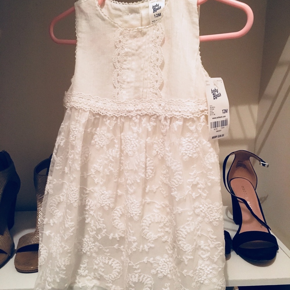 ⭐️ Girls Cotton and Lace Dress & Bloomers NWT